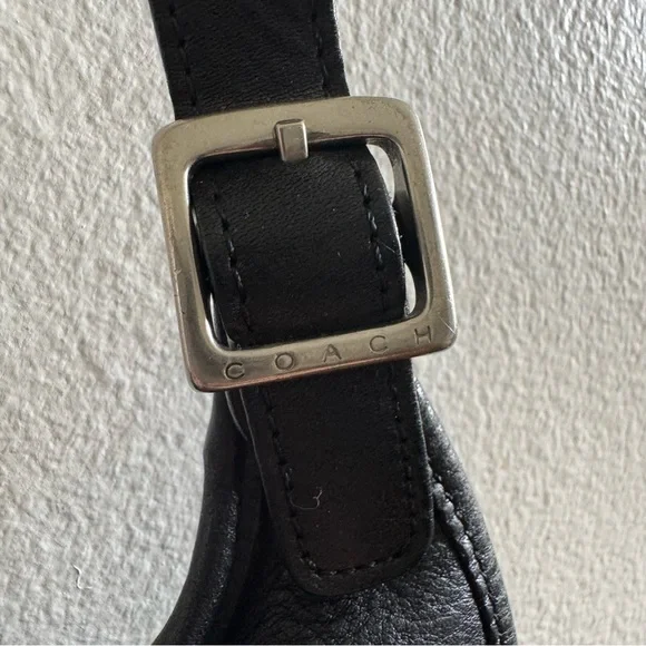 Vintage Coach Black Hippie Flap Saddle Crossbody Bag 9134 - Picture 6 of 13